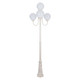Lisbon Four 25cm Spheres Curved Arms Tall Post Light - Beige Finish / E27 Lisbon Four 25cm Spheres Curved Arms Tall Post Light - Beige Finish / E27